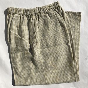 FLAX linen plaid pants SzS